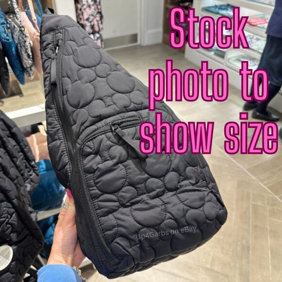 Vera Bradley Mickey Mouse Sling Backpack Quilted Black Disney Minnie Springs 3 - Picture 7 of 7